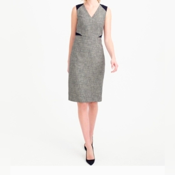 J. Crew Dresses & Skirts - Women's J. Crew Gray Sheath Dress‎ Sleeveless Crew Neck Size 8